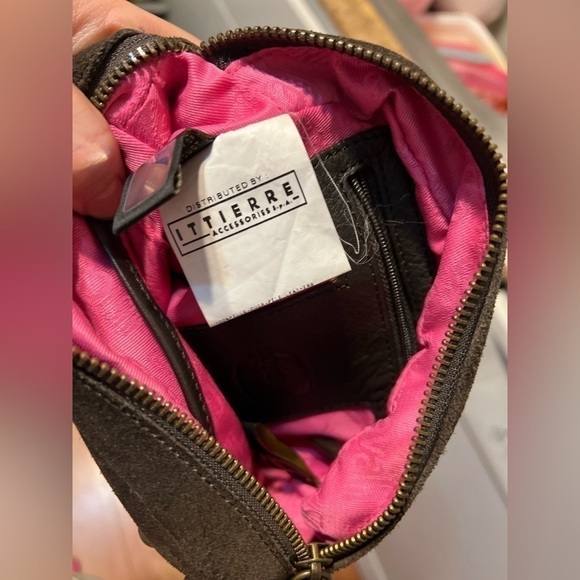 JUST Cavalli Brown Suede Leather Studded Crossbody Bag - Picture 7 of 7